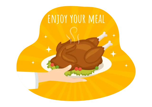 Enjoy Your Meal  Illustration
