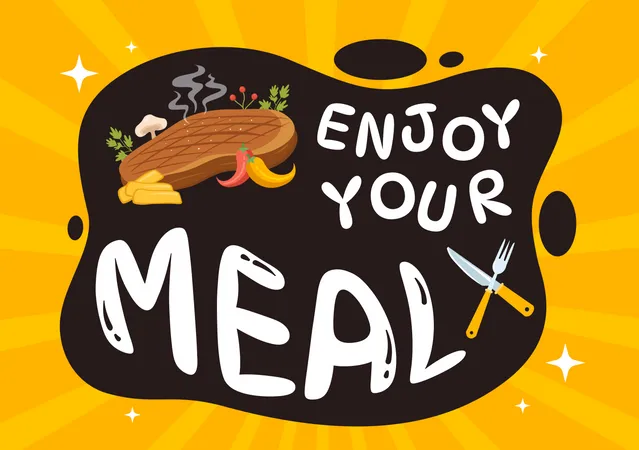 Enjoy Your Meal  Illustration
