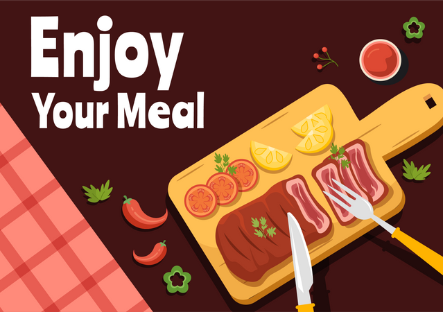 Enjoy Your Meal Illustration