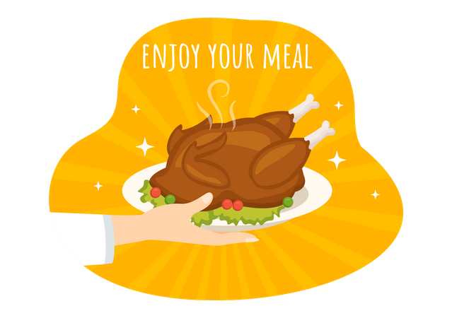 Enjoy Your Meal  Illustration