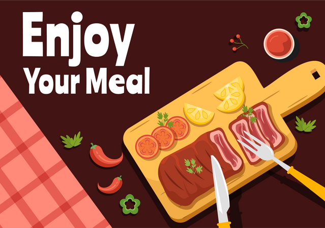 Enjoy Your Meal  Illustration