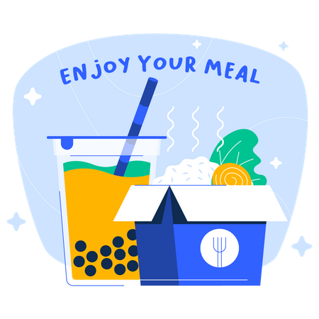 Enjoy Your Meal  Illustration