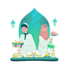 eid food illustration svg