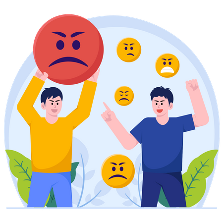Emoji enojado  Ilustración