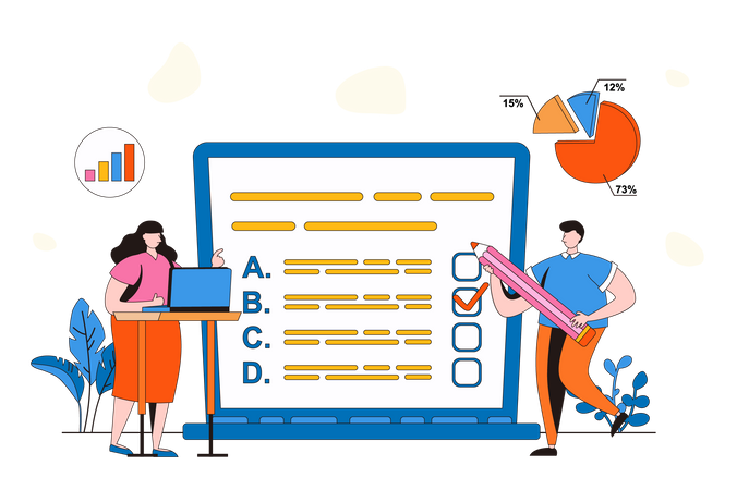 Enquête auprès des clients  Illustration