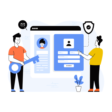 Enregistrement en ligne  Illustration