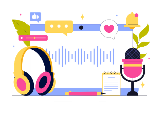 Enregistrement de podcasts  Illustration