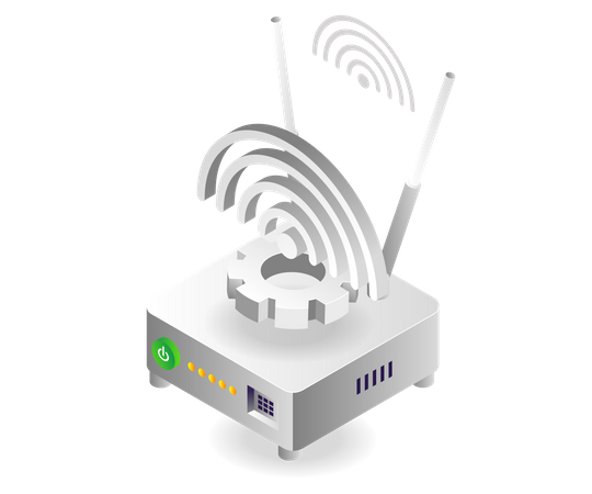 Enrutador para señal wifi  Ilustración