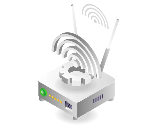 Enrutador para señal wifi  Ilustración