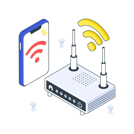 Router de wifi  Ilustración