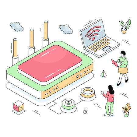 Router de wifi  Ilustración