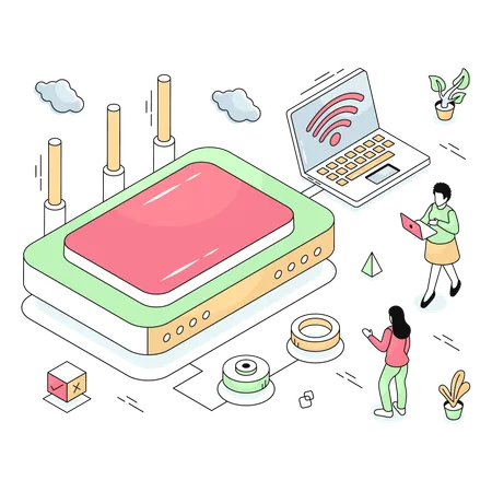 Router de wifi  Ilustración