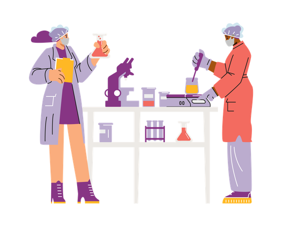 Ensaios clínicos de produtos para cuidados com a pele na produção de cosméticos  Ilustração
