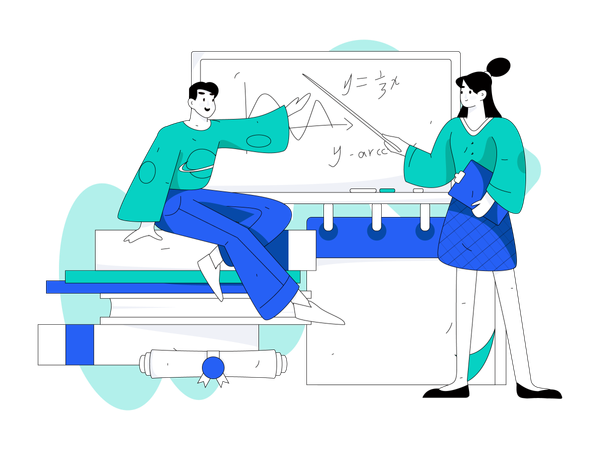 Enseñando matemáticas  Ilustración