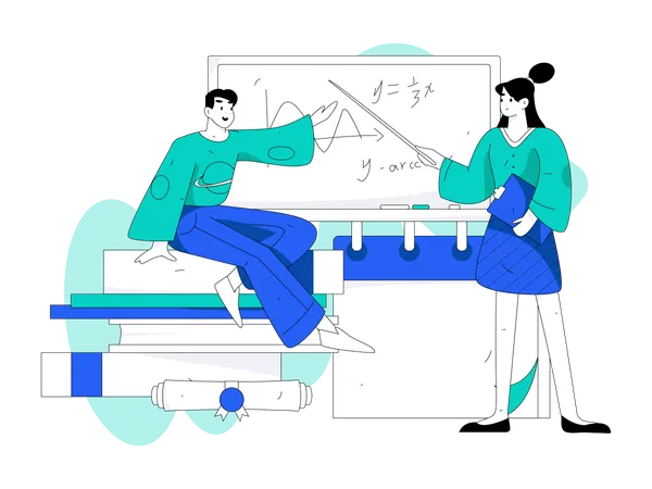 Enseñando matemáticas  Ilustración