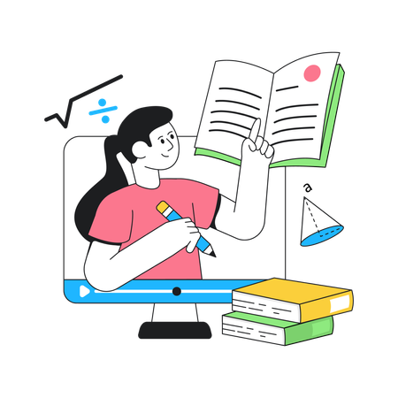 Ensino on-line  Ilustração