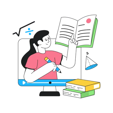 Ensino on-line  Ilustração