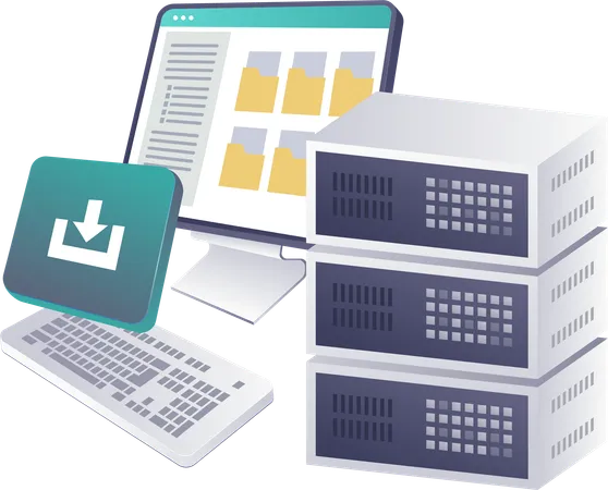 Ensuring Security in Data Download and Upload on Servers  Illustration