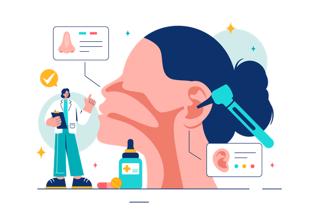 Ent Checkup  Illustration