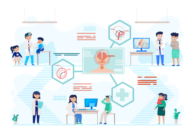 ENT diagnostic treatment  Illustration