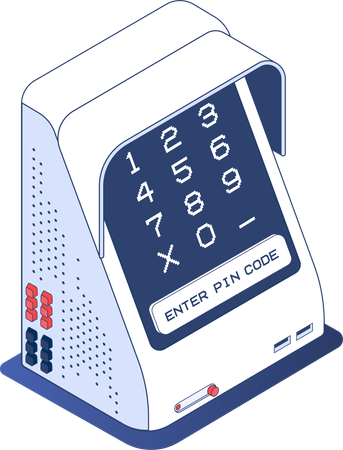 Enter pin code  イラスト