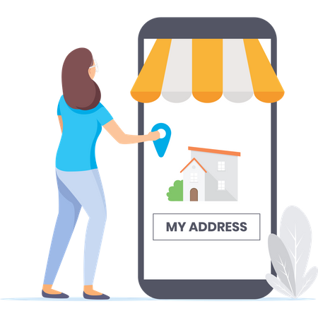 Enter your address for home delivery  Illustration