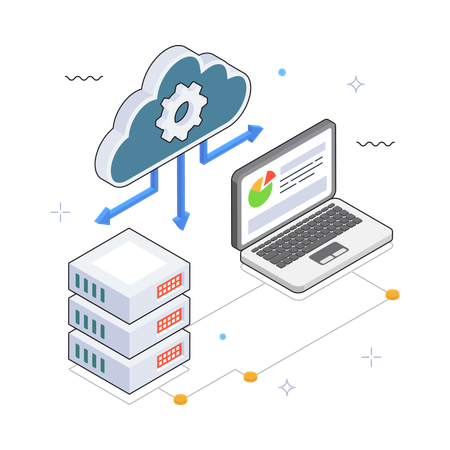 Enterprise Cloud Hosting  Illustration