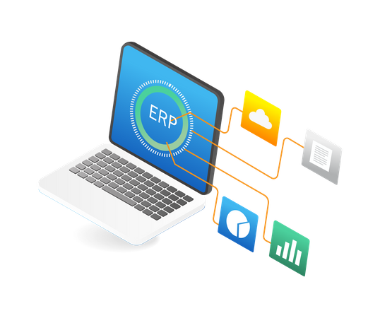 Enterprise Resource network  Illustration