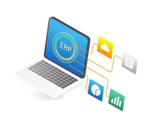 Enterprise Resource network  Illustration