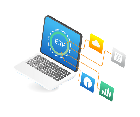 Enterprise Resource network  Illustration