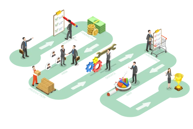 Enterprise Resource Planning Illustration