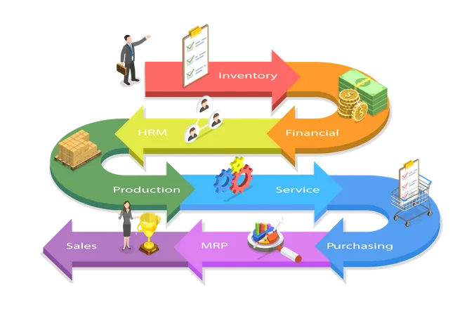 Enterprise Resource Planning Illustration