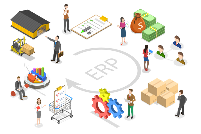 Enterprise Resource Planning  Illustration