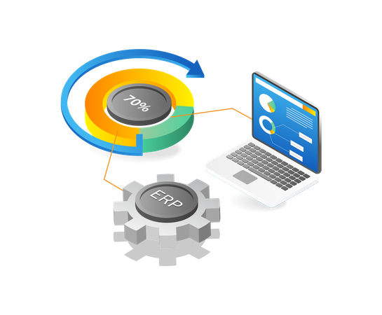 Enterprise-Ressource-Planning-Netzwerk  Illustration