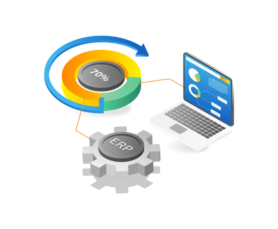 Enterprise-Ressource-Planning-Netzwerk  Illustration