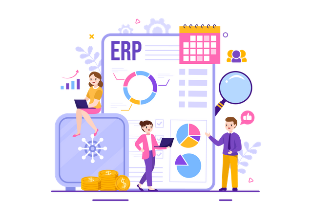Enterprise Resource Planning System Illustration