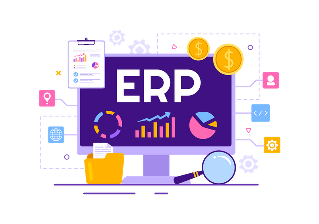 Enterprise Resource Planning System  Illustration