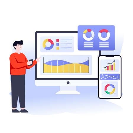 Enterprise statistic management  Illustration