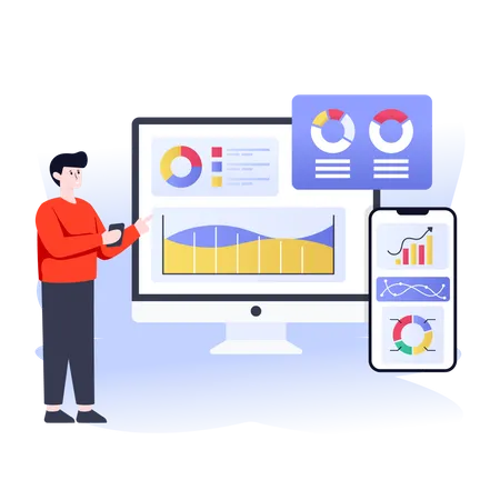 Enterprise statistic management  Illustration