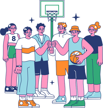 Entraînement de basket-ball  Illustration