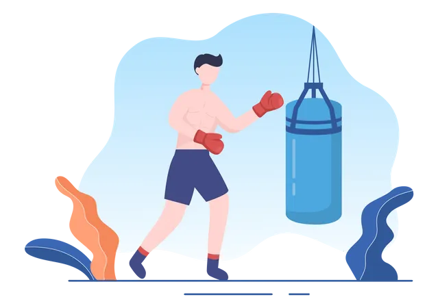 Pratique de boxe  Illustration