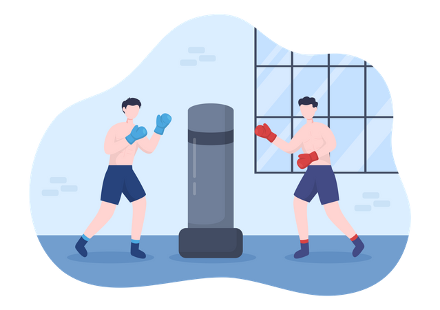 Pratique de boxe  Illustration