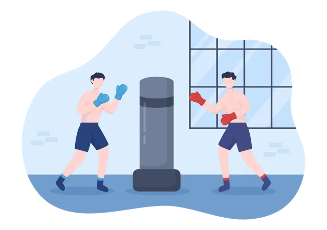 Pratique de boxe  Illustration