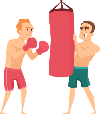 Entraînement de boxe  Illustration