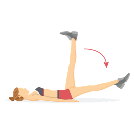 Séance d'étirement des jambes  Illustration