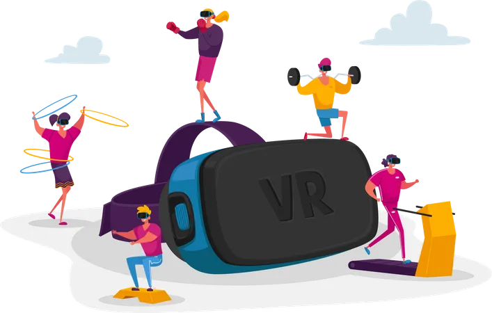 Entraînement utilisant la technologie VR  Illustration