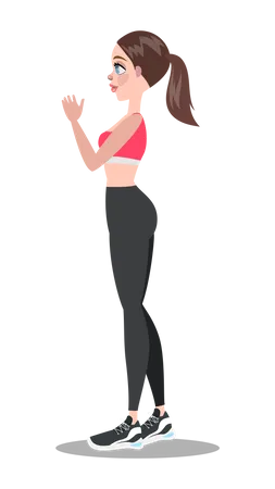Entraîneur de gym féminin  Illustration