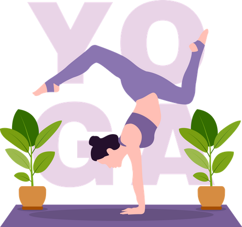 Entraîneur de yoga  Illustration