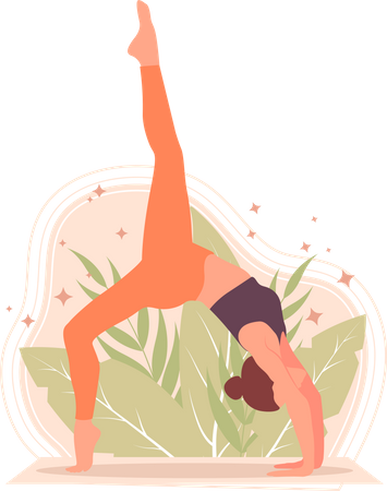 Entraîneur de yoga féminin  Illustration