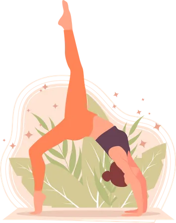 Entraîneur de yoga féminin  Illustration